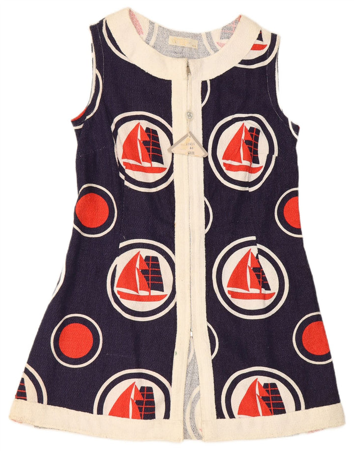 Rochie A-Line fără mâneci pentru femei Luna IT 44 Mediu Bleumarin Geometric