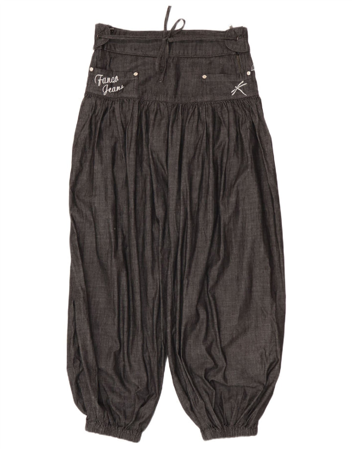 Pantaloni harem de damă vintage W28 L26 bumbac gri