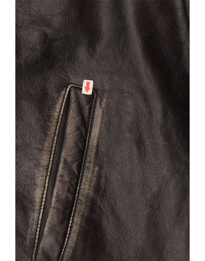 Bomb Boogie Jachetă de piele pentru femei UK 14 Medium Black Leather