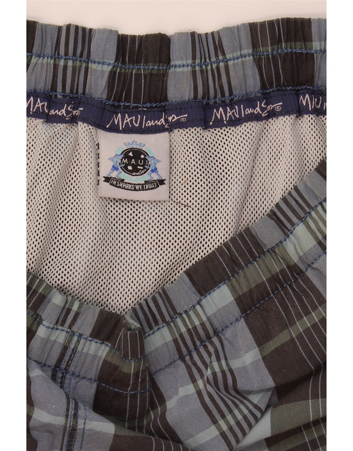 MAUI AND SONS Mens Swimming Shorts Large  Multicoloured Check Cotton Vintage Maui and Sons and Second-Hand Maui and Sons from Messina Hembry 