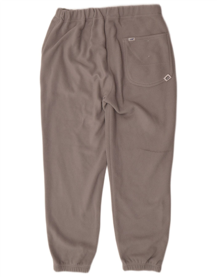 Pantaloni de vânt pentru bărbați Lee din fleece gri mediu