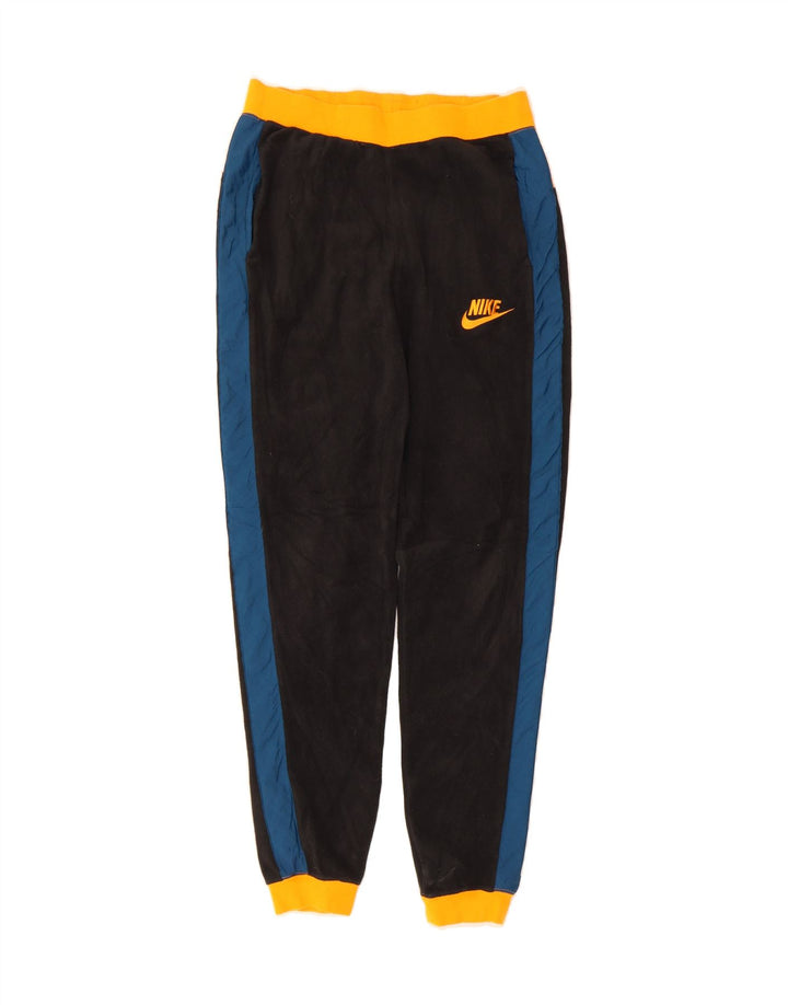 NIKE Mens Tracksuit Trousers Joggers Small  Black Colourblock Polyester Vintage Nike and Second-Hand Nike from Messina Hembry 