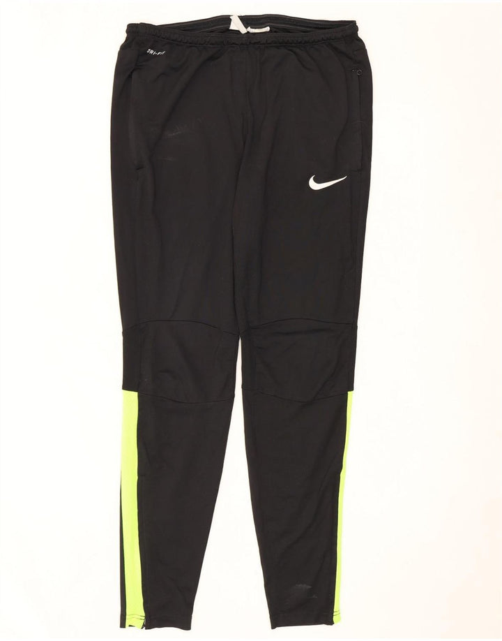 Pantaloni de trening Nike Dri Fit pentru bărbați, negru mediu, color block