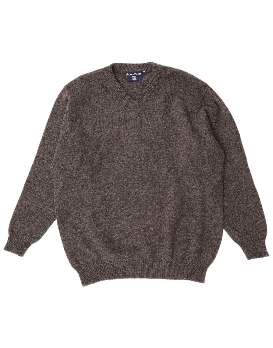Pulover Vintage pentru bărbați cu decolteu în V IT 54 XL Lână gri