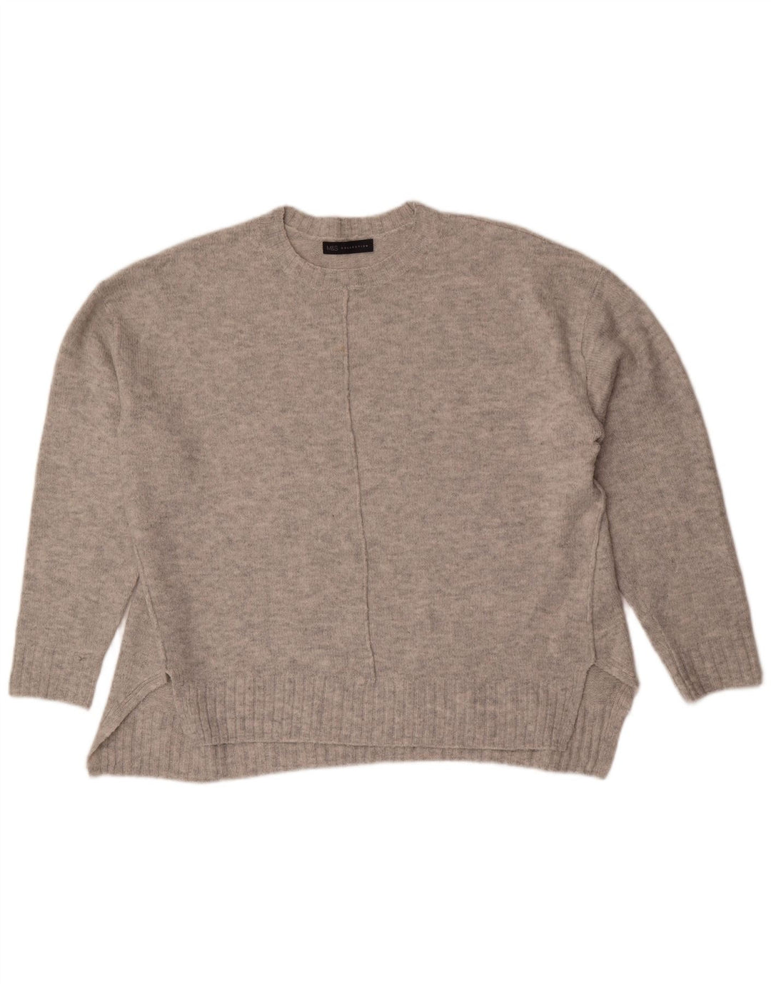 Marks & Spencer Pulover supradimensionat pentru femei cu decolteu rotund, UK 16, mare, gri
