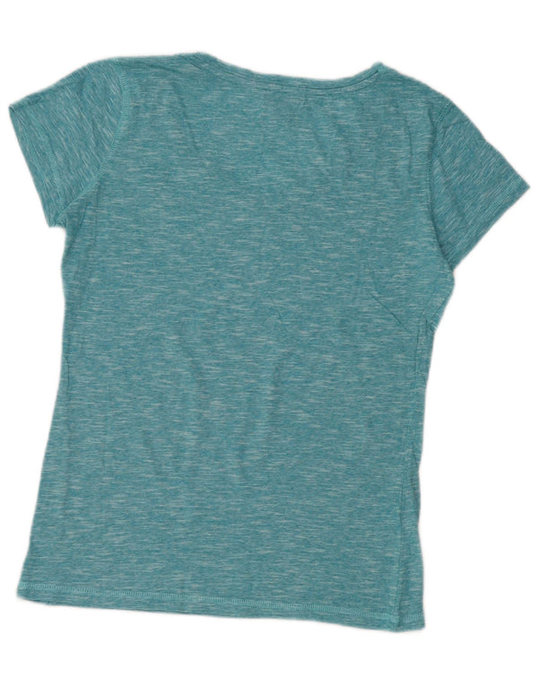 U.S. Polo Assn. Tricou pentru femei Top UK 10 mic turcoaz pestat bumbac