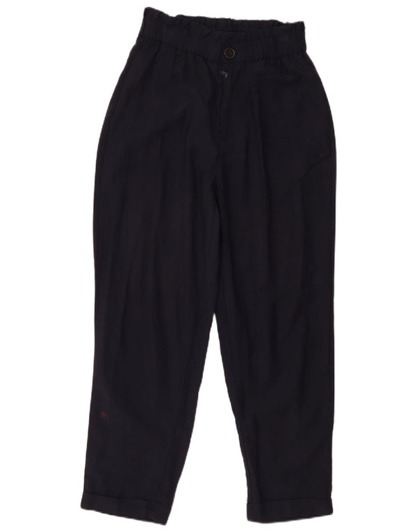 Pantaloni tăiați pentru femei Zara cu talie înaltă Mediu L28 L25 Viscoză bleumarin