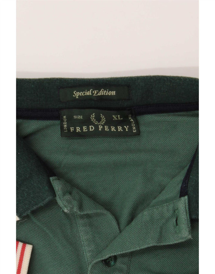 Cămașă polo Fred Perry pentru bărbați, XL, cu dungi verzi