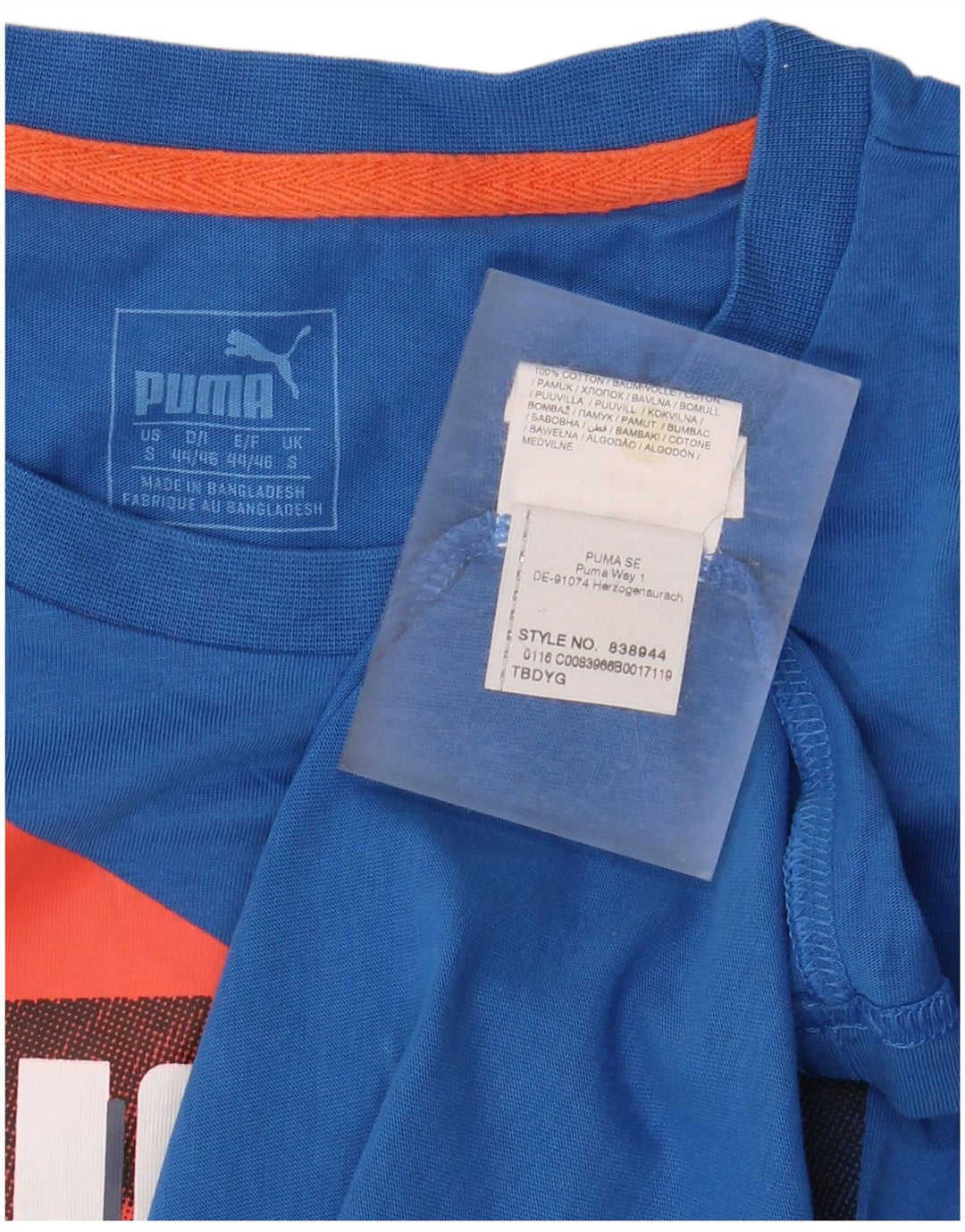Tricou grafic Puma pentru bărbați Top mic, albastru, bumbac
