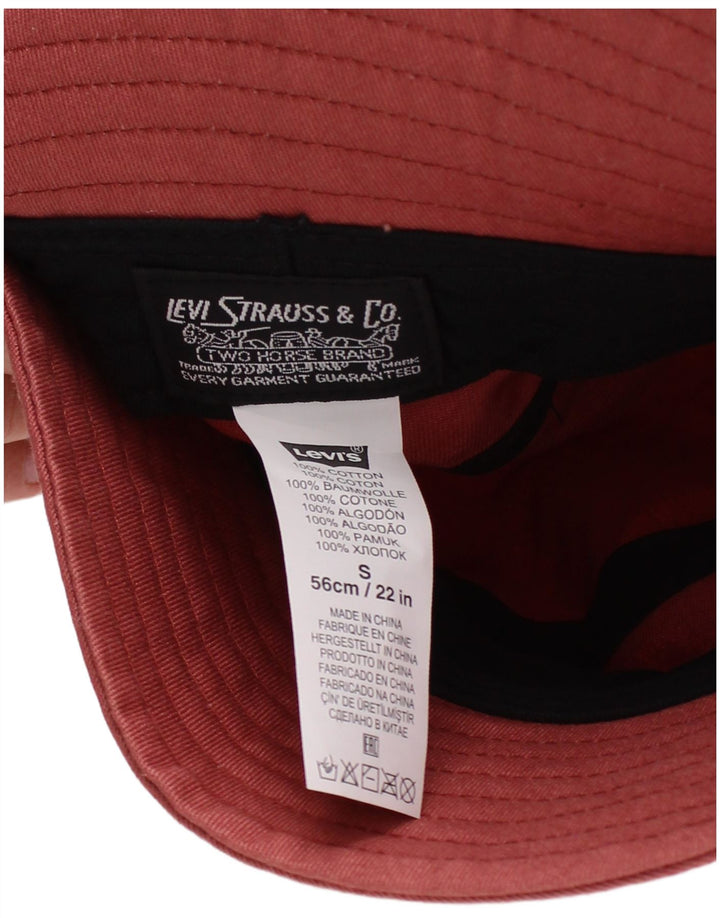 Pălărie de găleată pentru bărbați Levi's, bumbac roșu mic
