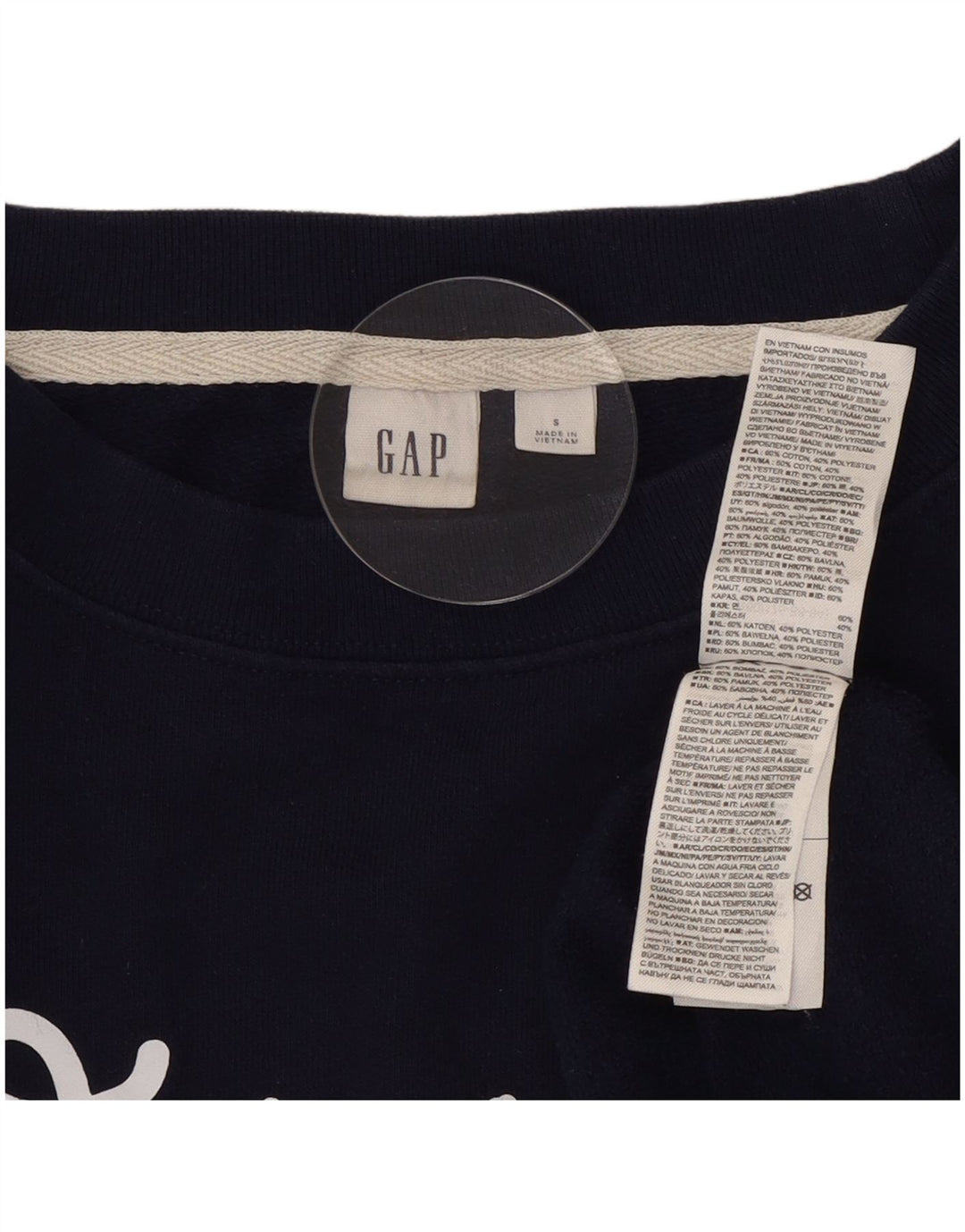 Hanorac supradimensionat pentru femei Gap Pulover UK 10 Bumbac bleumarin mic
