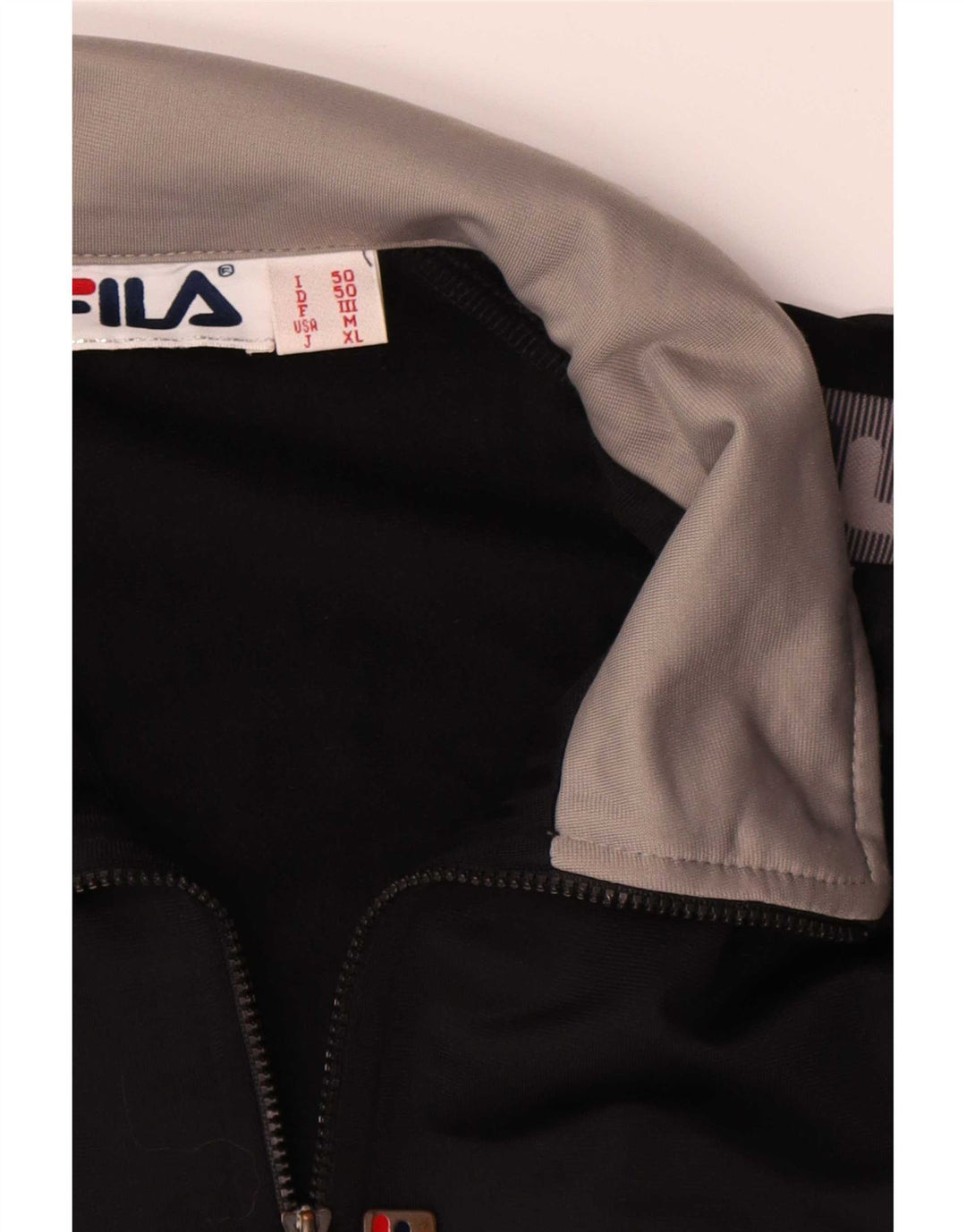Jachetă de top pentru trening cu grafică pentru bărbați Fila IT 50 Medium Black Colorblock