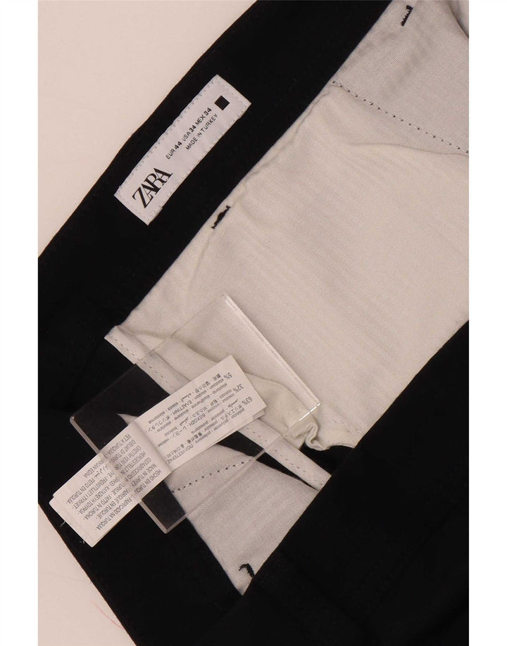 Pantaloni chino pentru bărbați Zara EU 44 Large W34 L28 Bleumarin Poliester