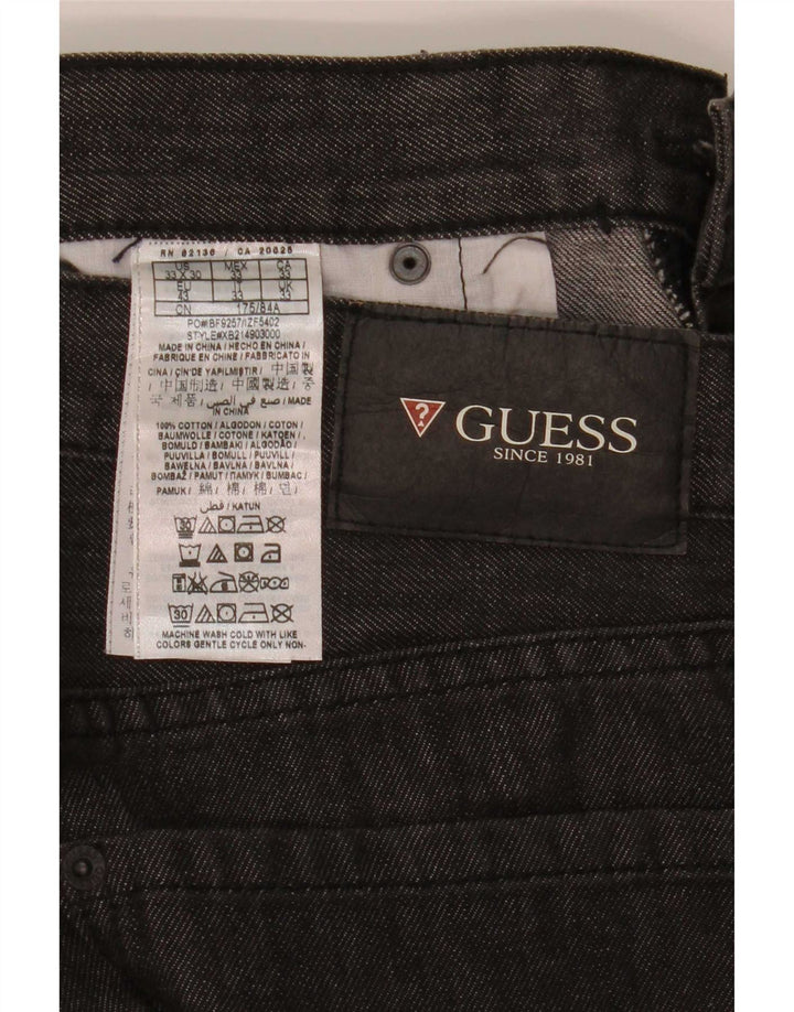 Guess Blugi drepti pentru bărbați W33 L30 bumbac gri