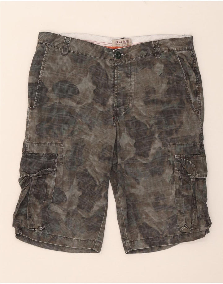 Pantaloni scurți cargo pentru bărbați Zara EU 40 Medium W31 Kaki Bumbac