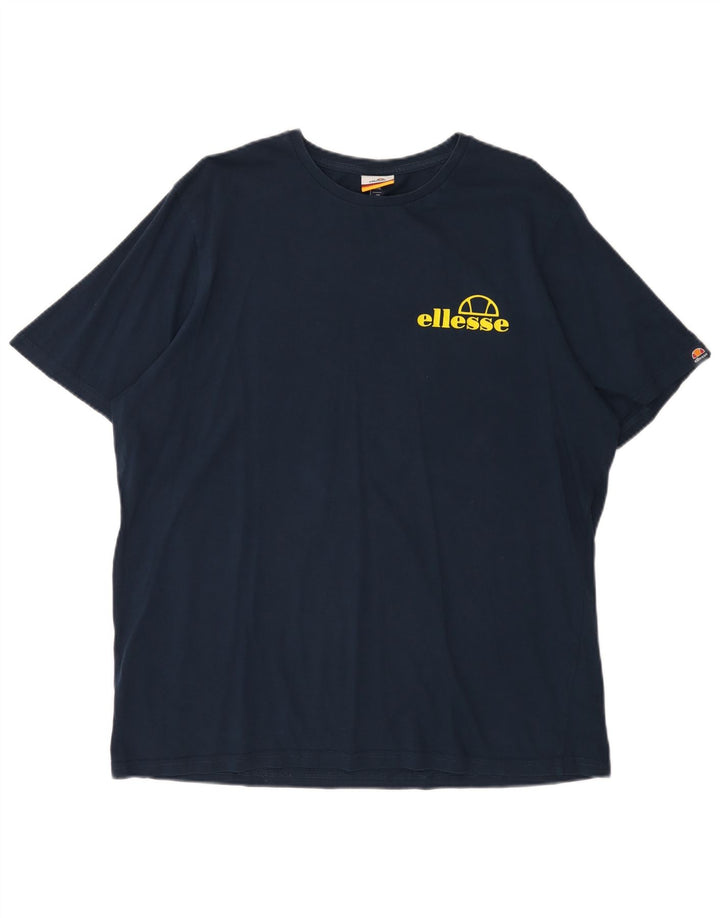 Tricou grafic ELLESSE pentru bărbați Top 2XL bumbac bleumarin