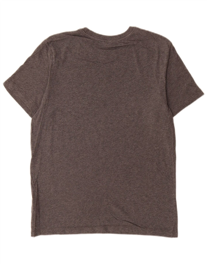 Tricou grafic Nike pentru bărbați Top din bumbac gri mediu