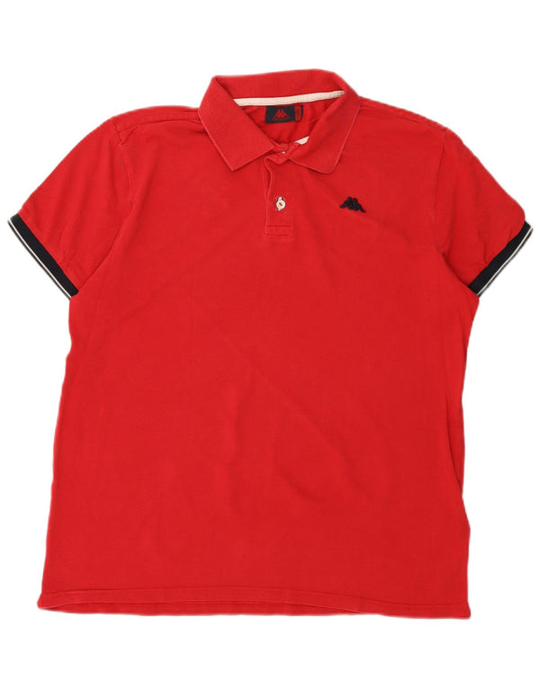 Cămașă polo pentru bărbați Kappa, bumbac roșu mare