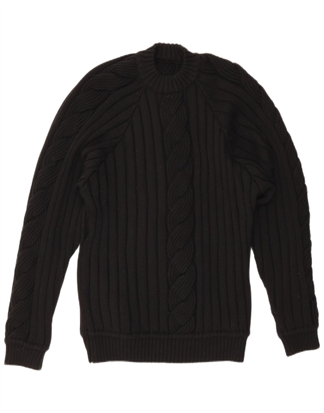 Pulover VINTAGE pentru femei cu decolteu triplu UK 20 2XL Negru