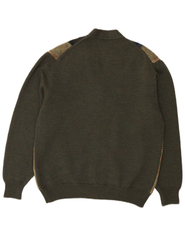 John Ashfield Pulover Cardigan Cricked Club pentru Barbati IT 48 Verde Mediu