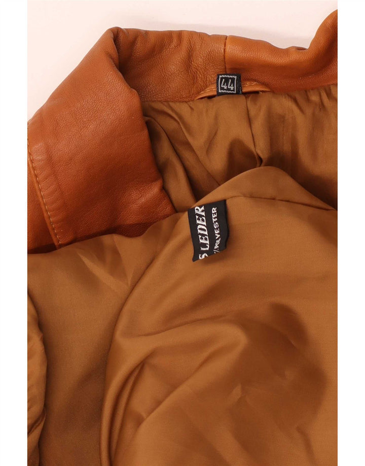 Geacă de piele vintage pentru femei EU 44 XL maro