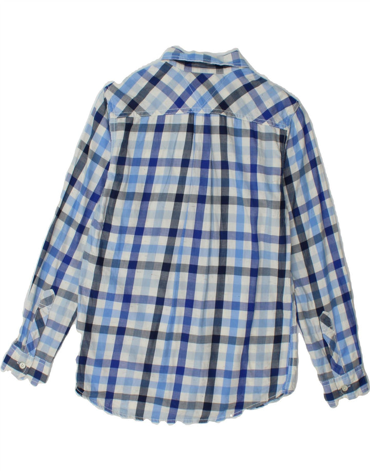 TOMMY HILFIGER Boys Shirt 12-13 Years Medium  Blue Check Cotton Vintage Tommy Hilfiger and Second-Hand Tommy Hilfiger from Messina Hembry 