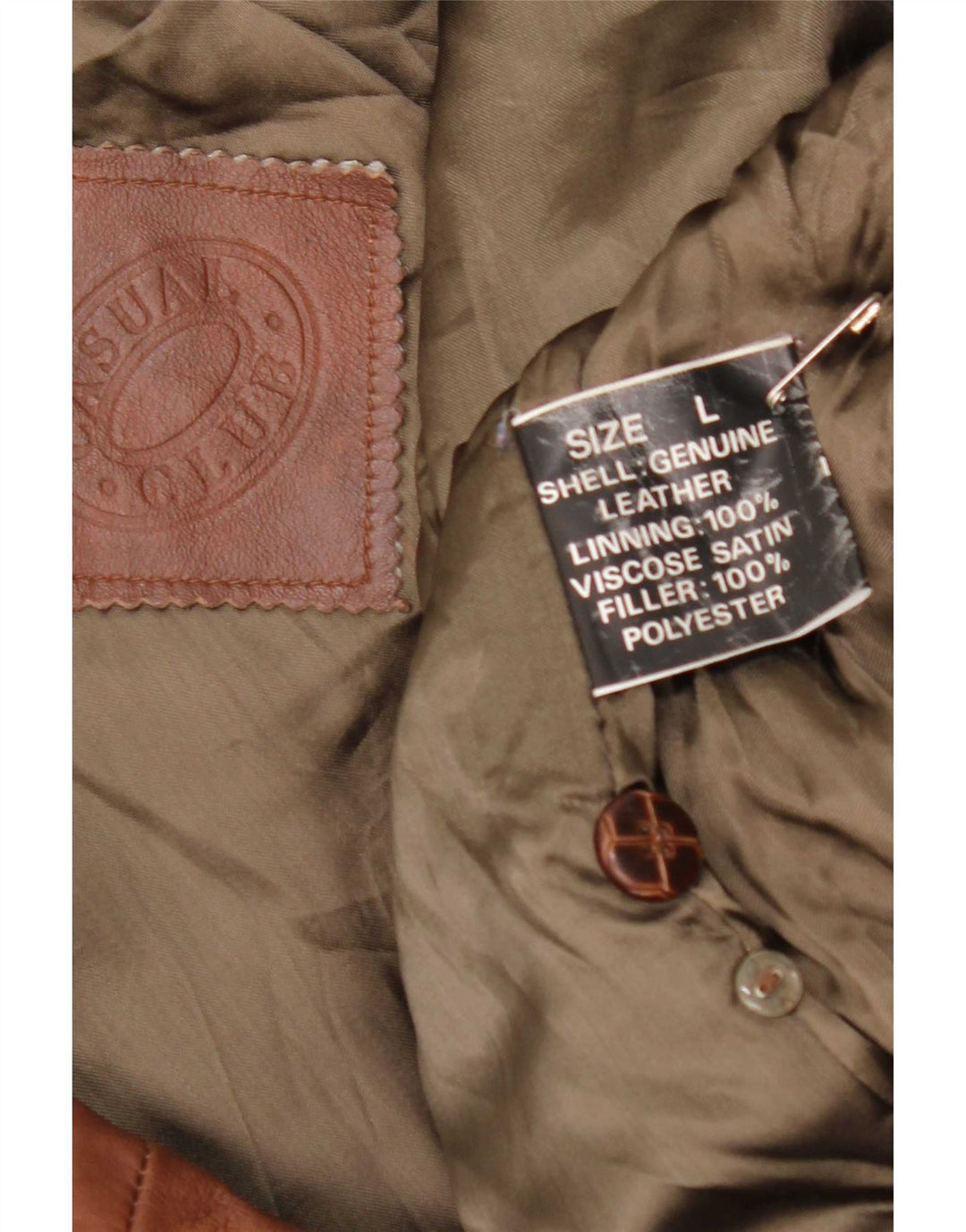 Jachetă de piele vintage pentru bărbați UK 40 mare maro