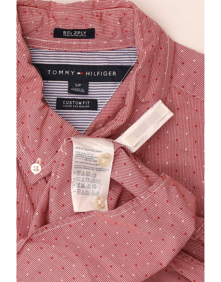 Cămașă personalizată pentru bărbați Tommy Hilfiger, bumbac cu pete roșii mici