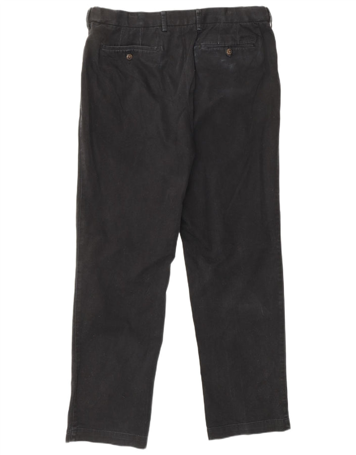 MARKS & SPENCER Pantaloni chino conici pentru bărbați Blue Harbour W36 L33 Negru