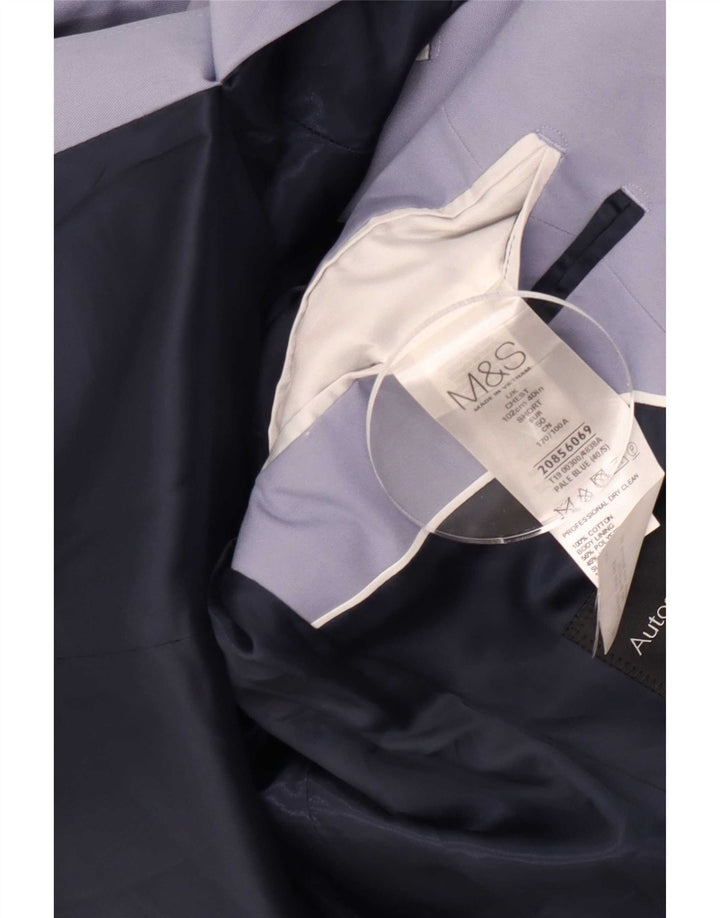 Jachetă pentru bărbați Marks & Spencer Autograph cu 2 nasturi, UK 40, albastru mediu
