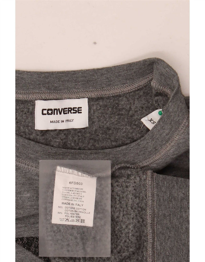 Pulover pentru damă Converse Graphic Oversized Sweat UK 6 XS Gri Flecked