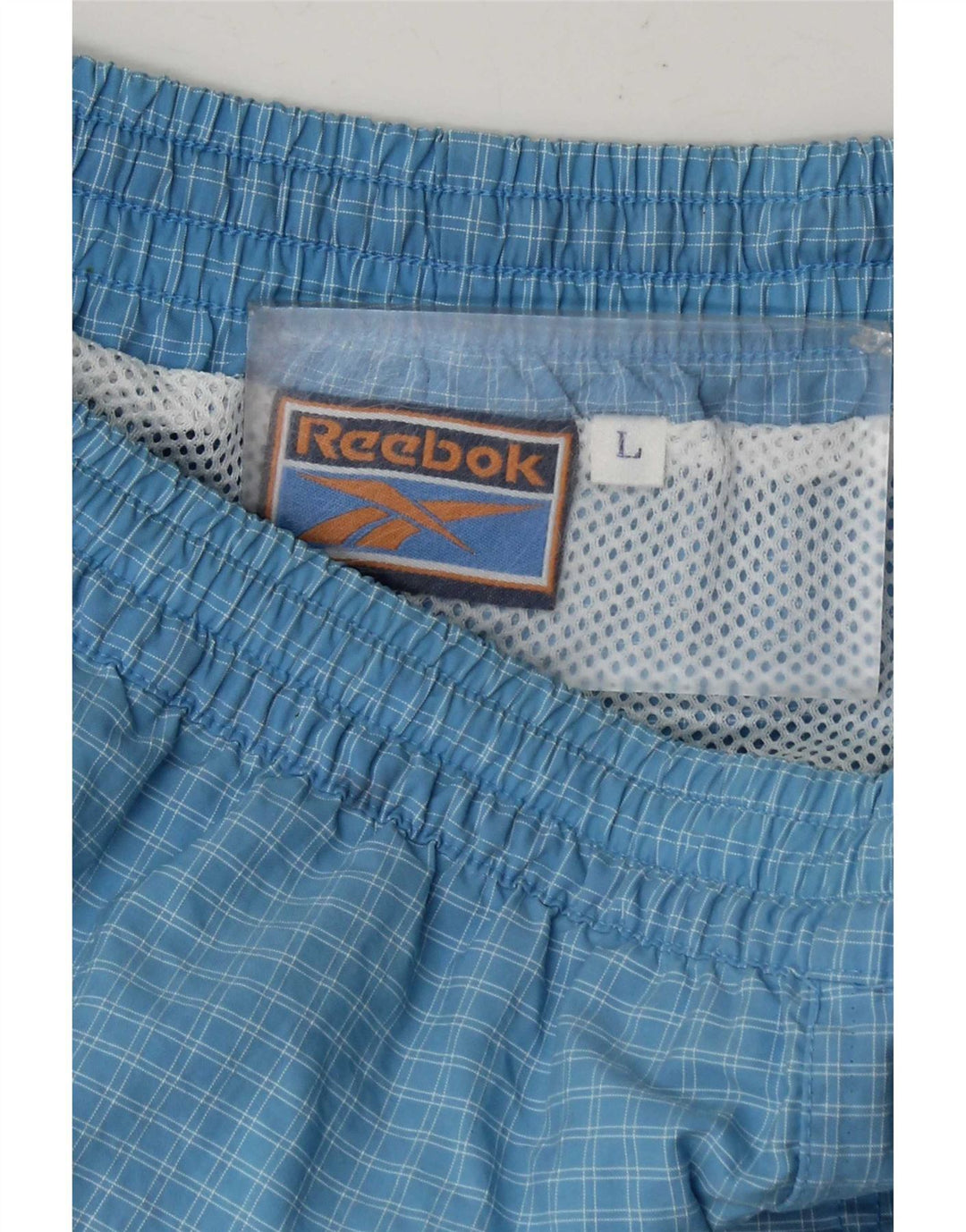 Pantaloni scurți sport Reebok pentru bărbați, cu carouri mari, albastre