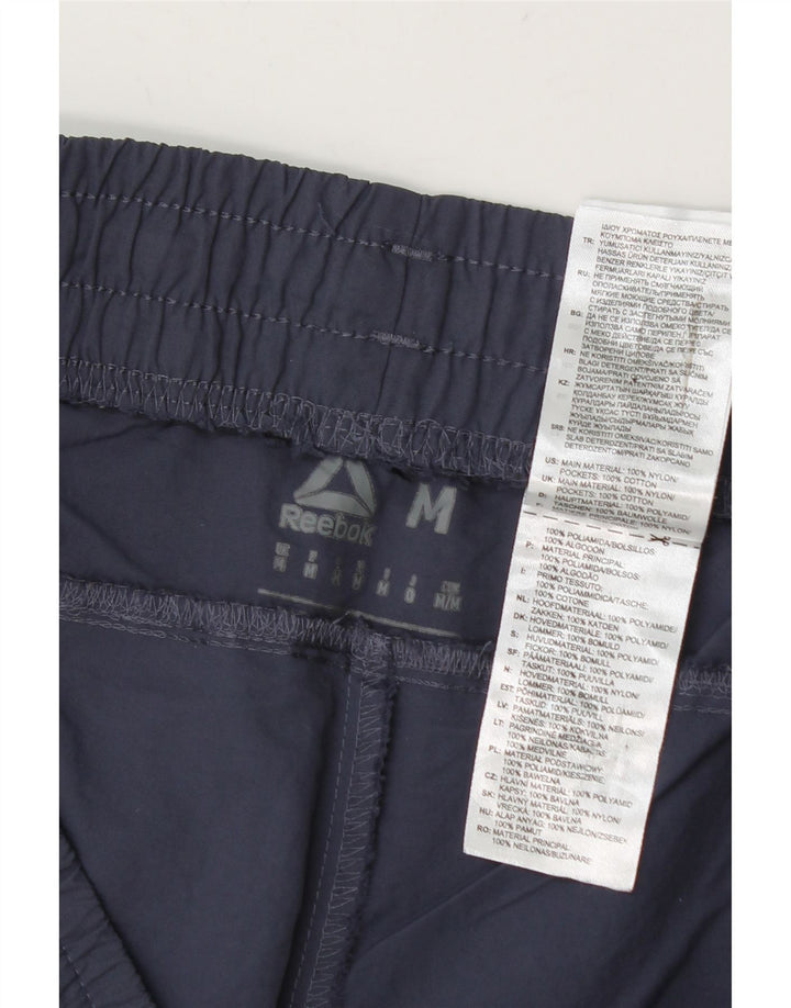 Pantaloni scurți sport Reebok pentru bărbați, nailon colorblock medii bleumarin