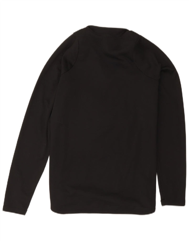 Top de trening pentru bărbați Dri Fit, cu fermoar și gât, negru, colorblock