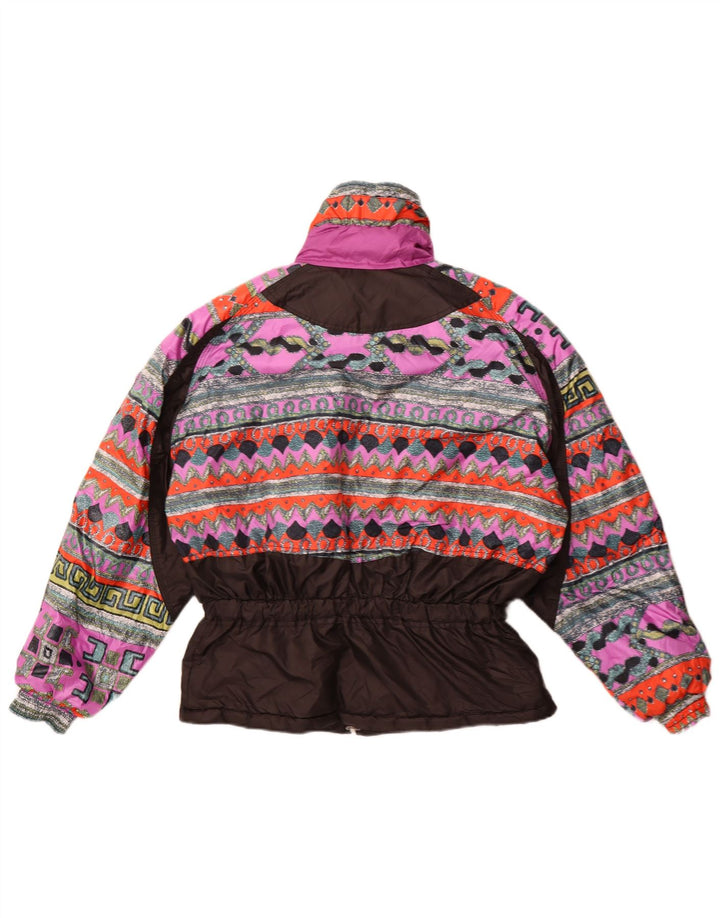 Jachetă vintage pentru femei EU 42, mare, negru, geometric, poliester