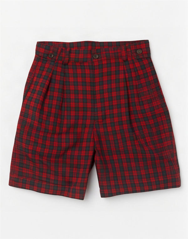 Pantaloni scurți chino cu talie înaltă pentru femei Sergio Tacchini IT 44 Medium W26 Red Check