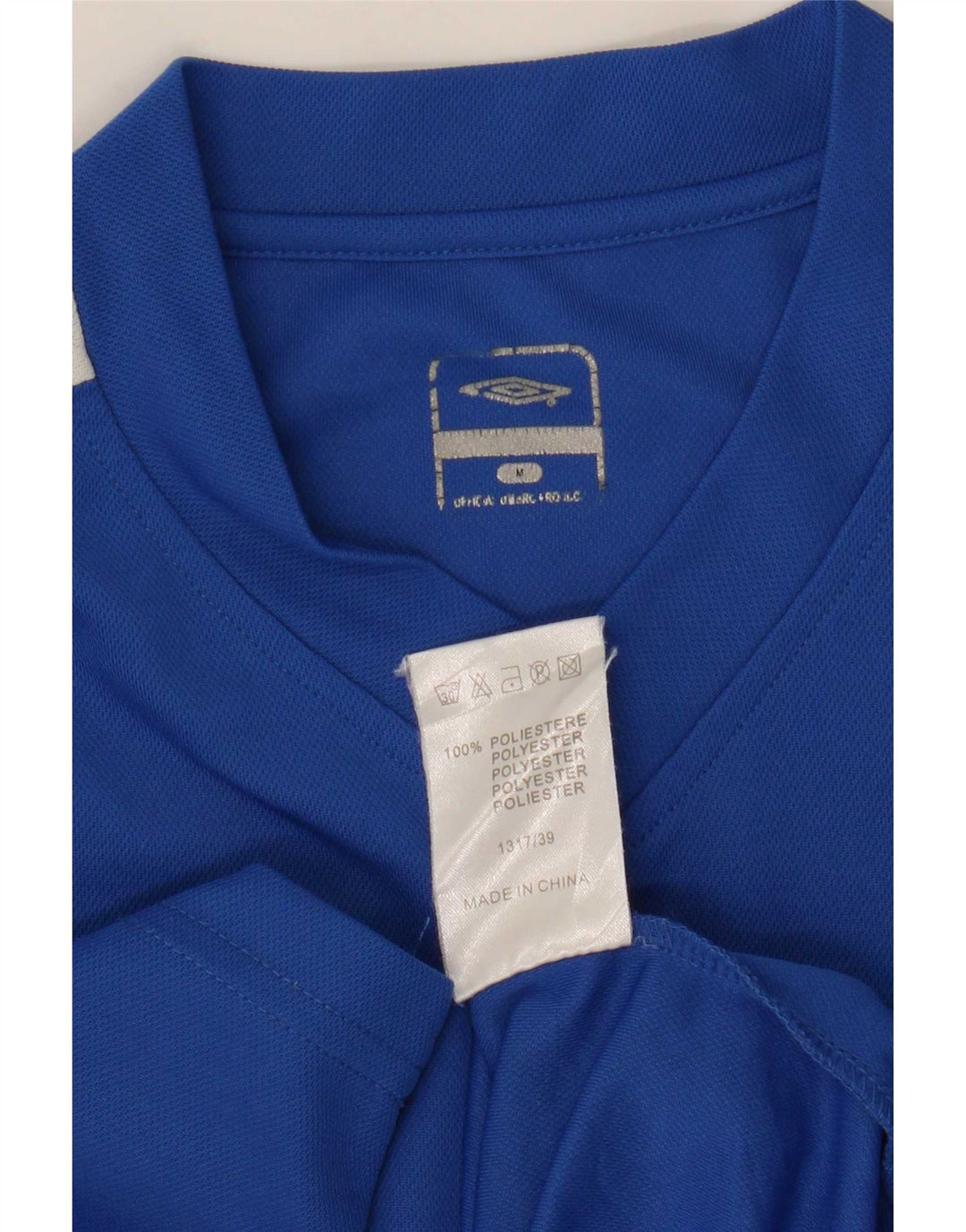 Top pentru bărbați Umbro cu mânecă lungă, albastru mediu, poliester color bloc