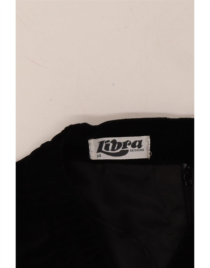 LIBRA Womens Midi Skirt UK 14 Large W32  Black Vintage Libra and Second-Hand Libra from Messina Hembry 