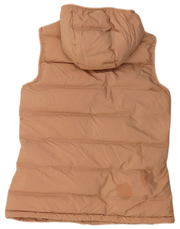 Gilet căptușit cu glugă Adidas pentru femei UK 12/14 Medium Bej Poliester