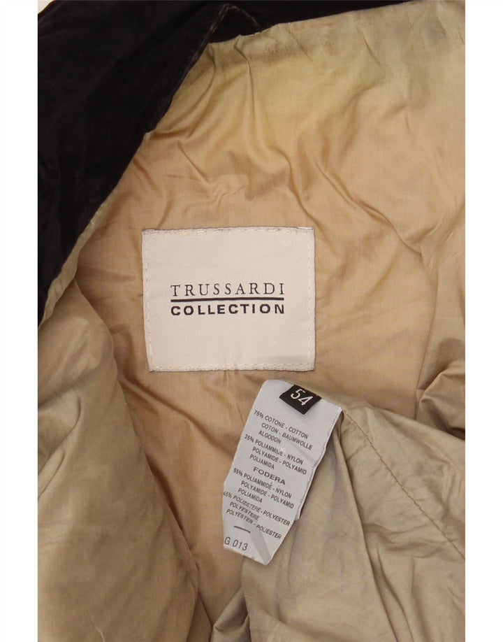 Jachetă de vânt matlasată pentru bărbați Trussardi IT 54 2XL, bumbac negru