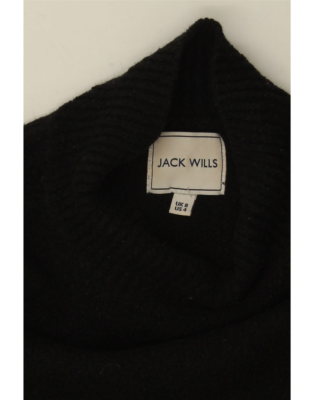 Jack Wills Pulover oversized cu gât țestoasă pentru femei UK 8 Small Black