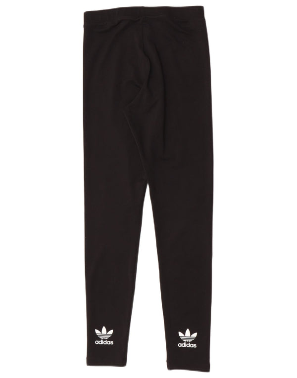 Leggings cu grafic pentru femei Adidas UK 10 Sporturi mici, negru, poliester