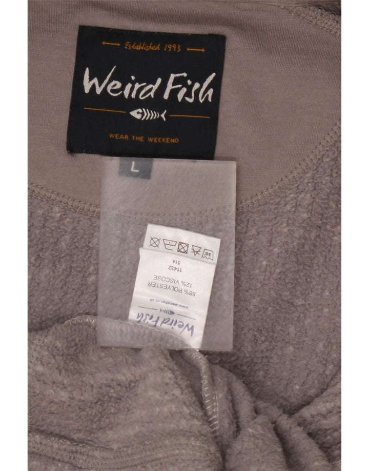 Jachetă fleece pentru bărbați WEIRD FISH UK 40, mare, gri, poliester