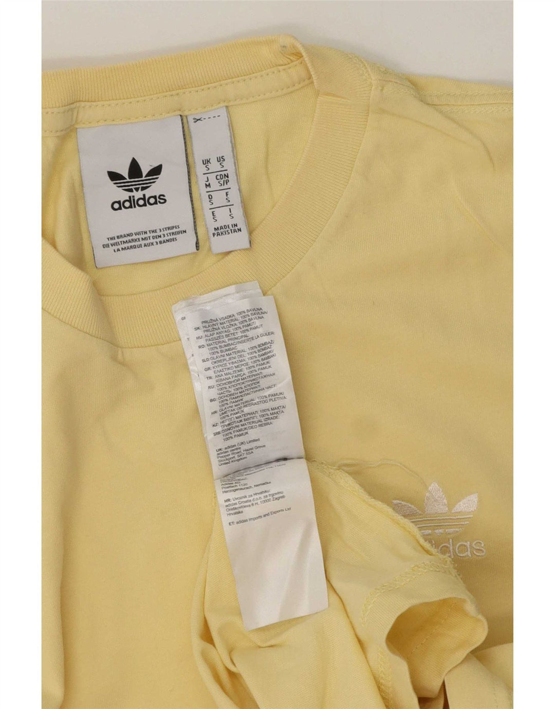 Tricou pentru bărbați Adidas Top mic galben bumbac