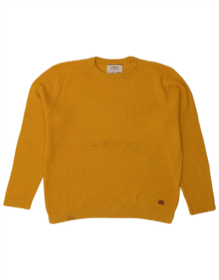 Pulover cu decolteu rotund pentru băieți Zara 9-10 ani, galben