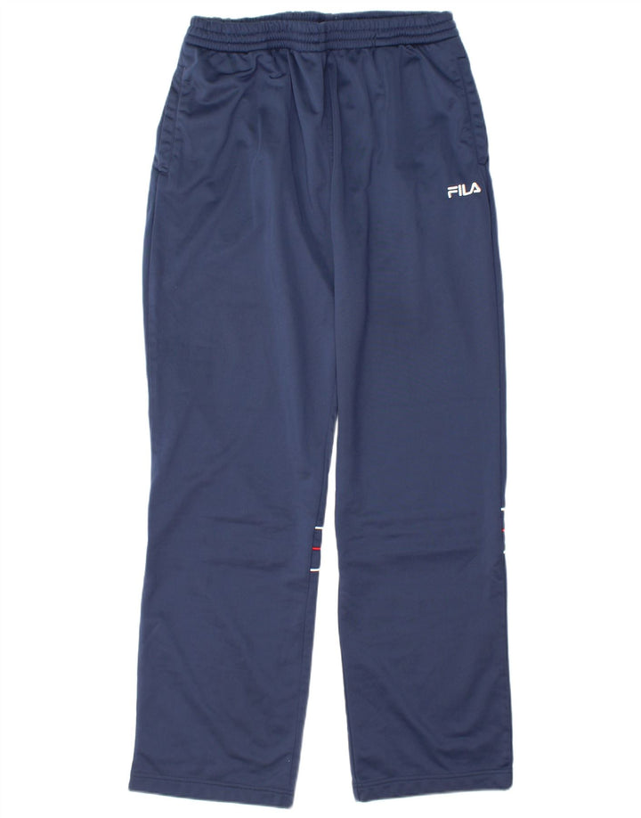 Pantaloni de trening Fila pentru bărbați din poliester cu dungi mari bleumarin