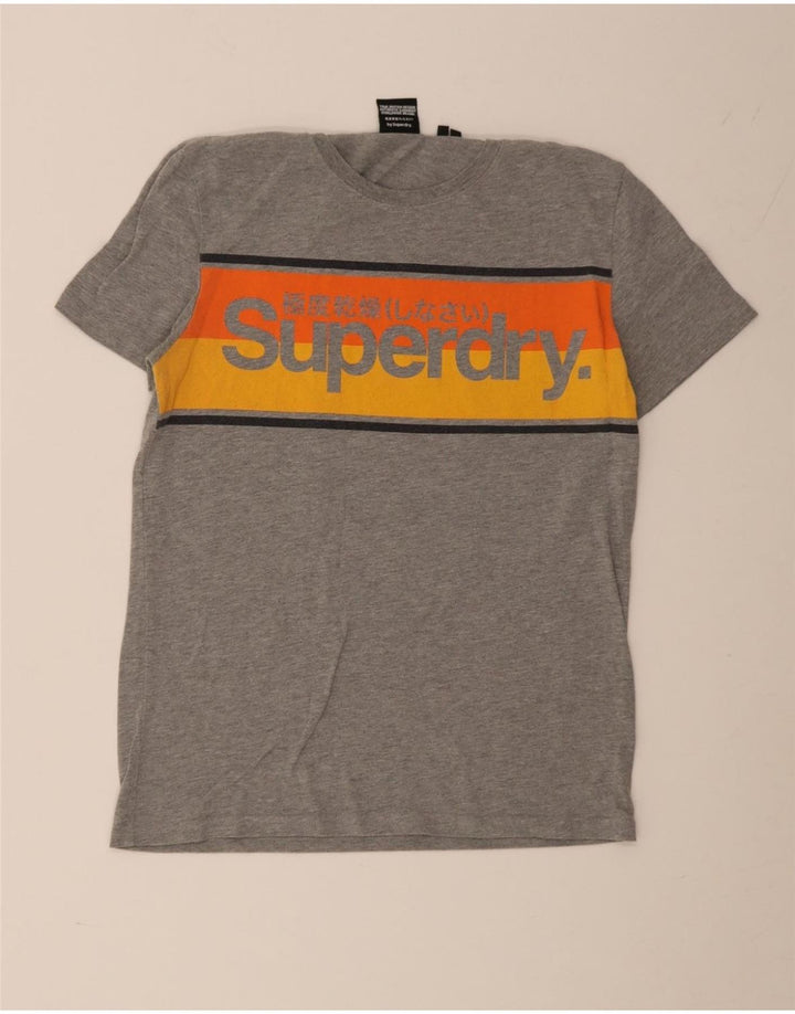 Tricou grafic pentru bărbați Superdry Top, gri mediu, bumbac color bloc