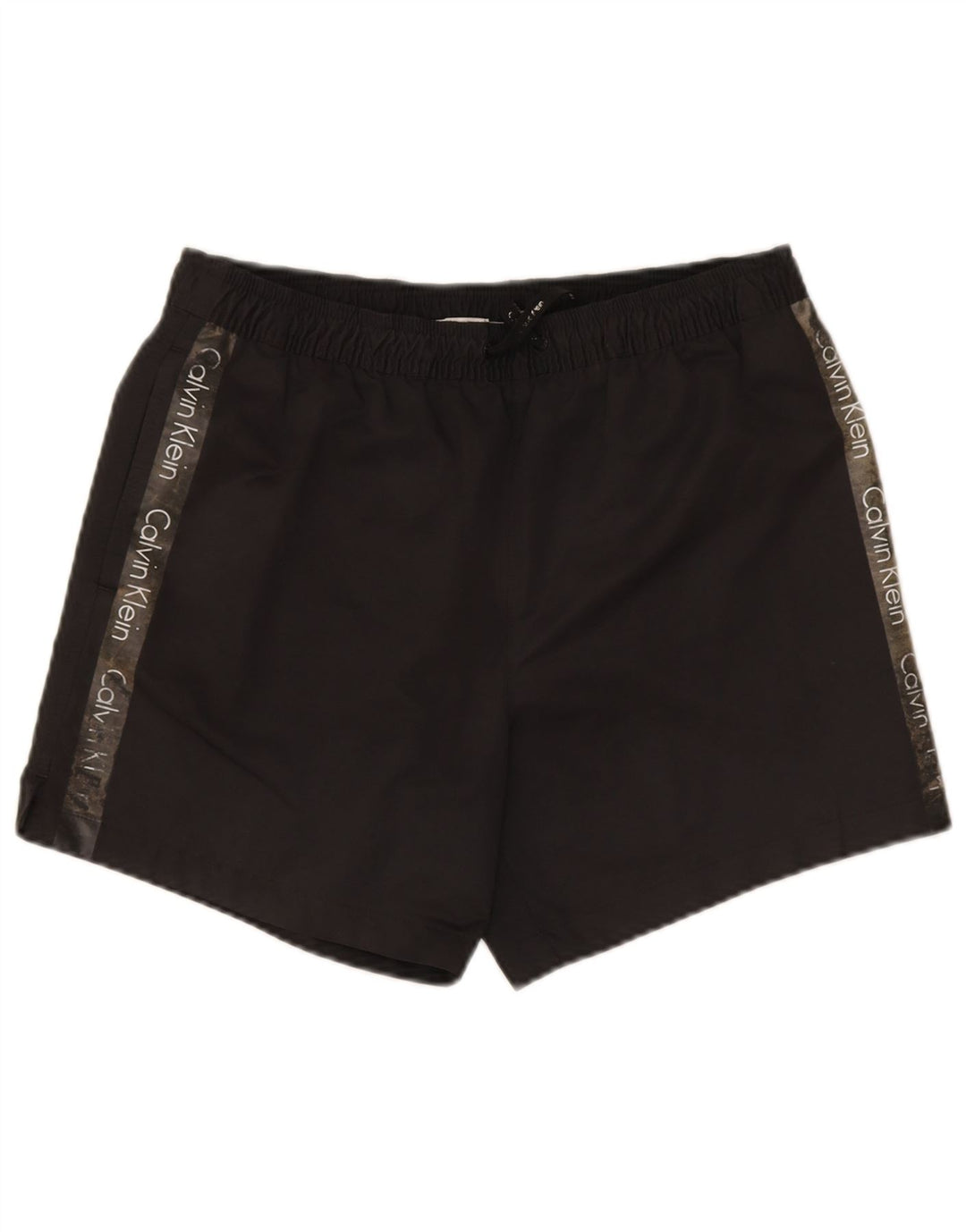 Pantaloni scurți de înot grafic Calvin Klein pentru bărbați, poliester negru mic