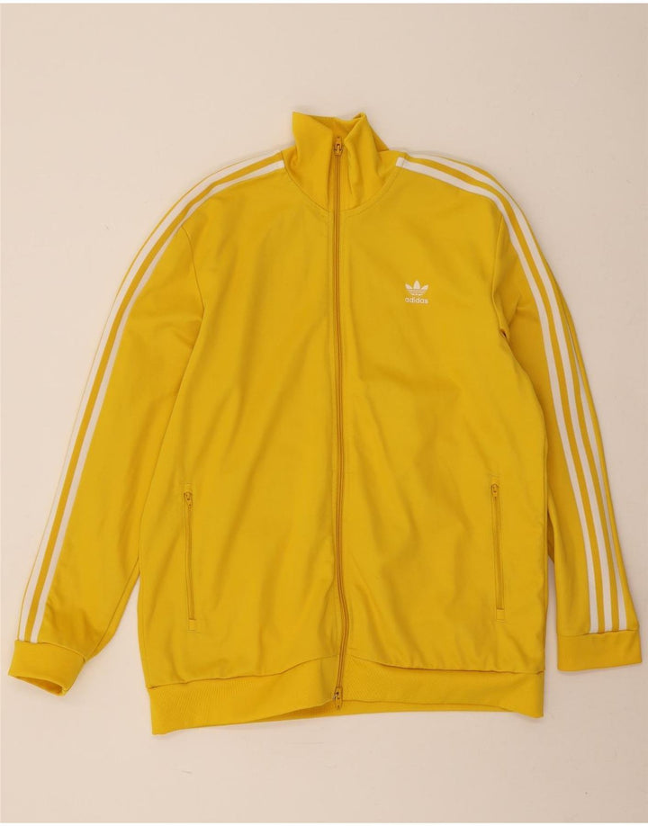 Jachetă de trening pentru bărbați Adidas XL, bumbac galben