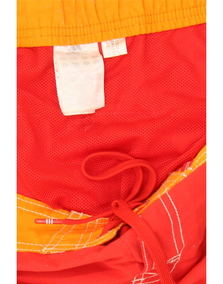 Pantaloni scurți de înot grafic pentru bărbați Adidas, roșu mediu, poliester color bloc
